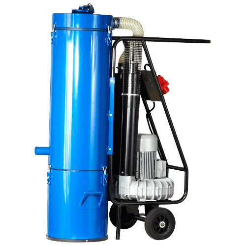 Mobiler Industriesauger WS zur Absaugung von Stäuben, Gasen und Partikeln aus Bearbeitungsmaschinen.