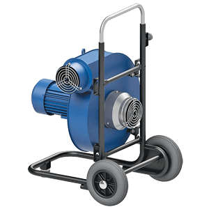 Sonderventilator GMT Mobile für verschmutzte Luftabsaugung, geeignet für Trocknung, Belüftung und Maschinenkühlung.