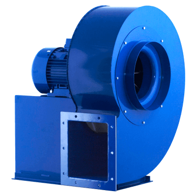 Mitteldruck-Transport-Radialventilator GMT für gesättigte Luft bis 80°C, vielseitig einsetzbar in industriellen Prozessen und Lüftungstechnik.
