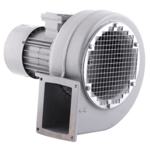 Niederdruck-Radialventilator LFA für aggressive Gase mit geringem Staubanteil bis 80°C, geeignet für Lüftungs- und Klimatechnik.