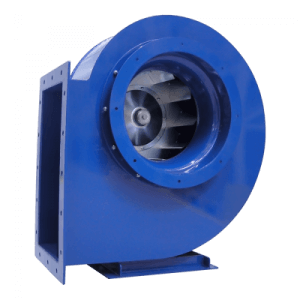 Mitteldruck-Radialventilator MRB zur Förderung von Prozessmedien bis 80°C, geeignet für industrielle und lüftungstechnische Anwendungen.