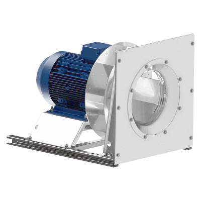 Radial-Einbauventilator PBM ohne Gehäuse für Prozessmedien bis 250°C, ideal für saubere oder leicht staubige Luft in Lüftungs- und Trocknungssystemen.