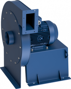 Höchstdruck-Radialventilator HB zur Förderung sauberer Luft, ideal für Gasbrennersysteme, Filteranlagen, Lufttrocknung und Kühlsysteme.